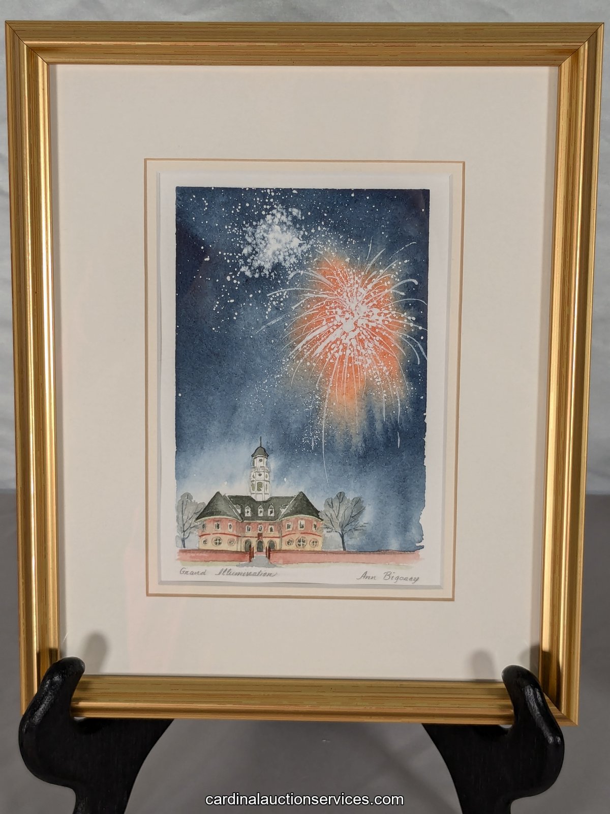 Ann Bigoney Watercolor, "Grand Illumination" - Lot 310, Barrington estate auction, Short Pump, Richmond VA