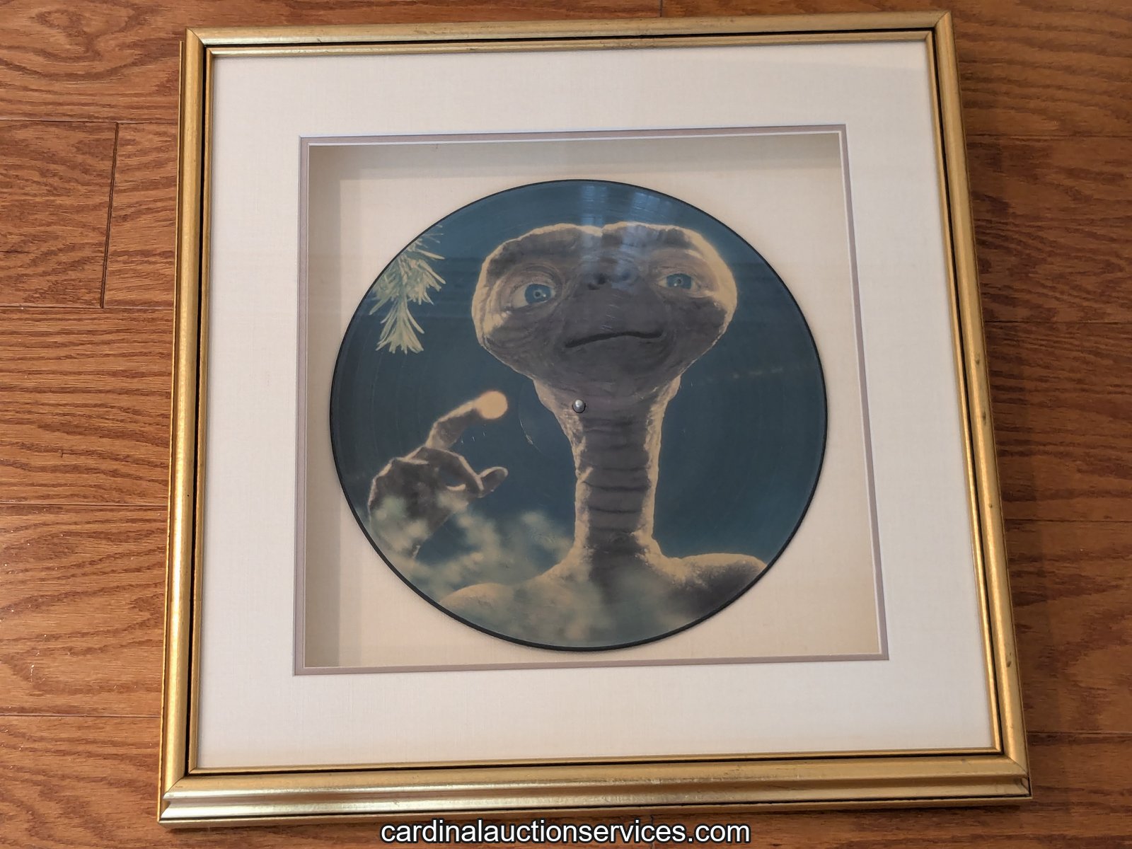 Framed E.T. the Extra-Terrestrial 1982 picture disc record, Lot 405, Barrington estate sale, Short Pump VA