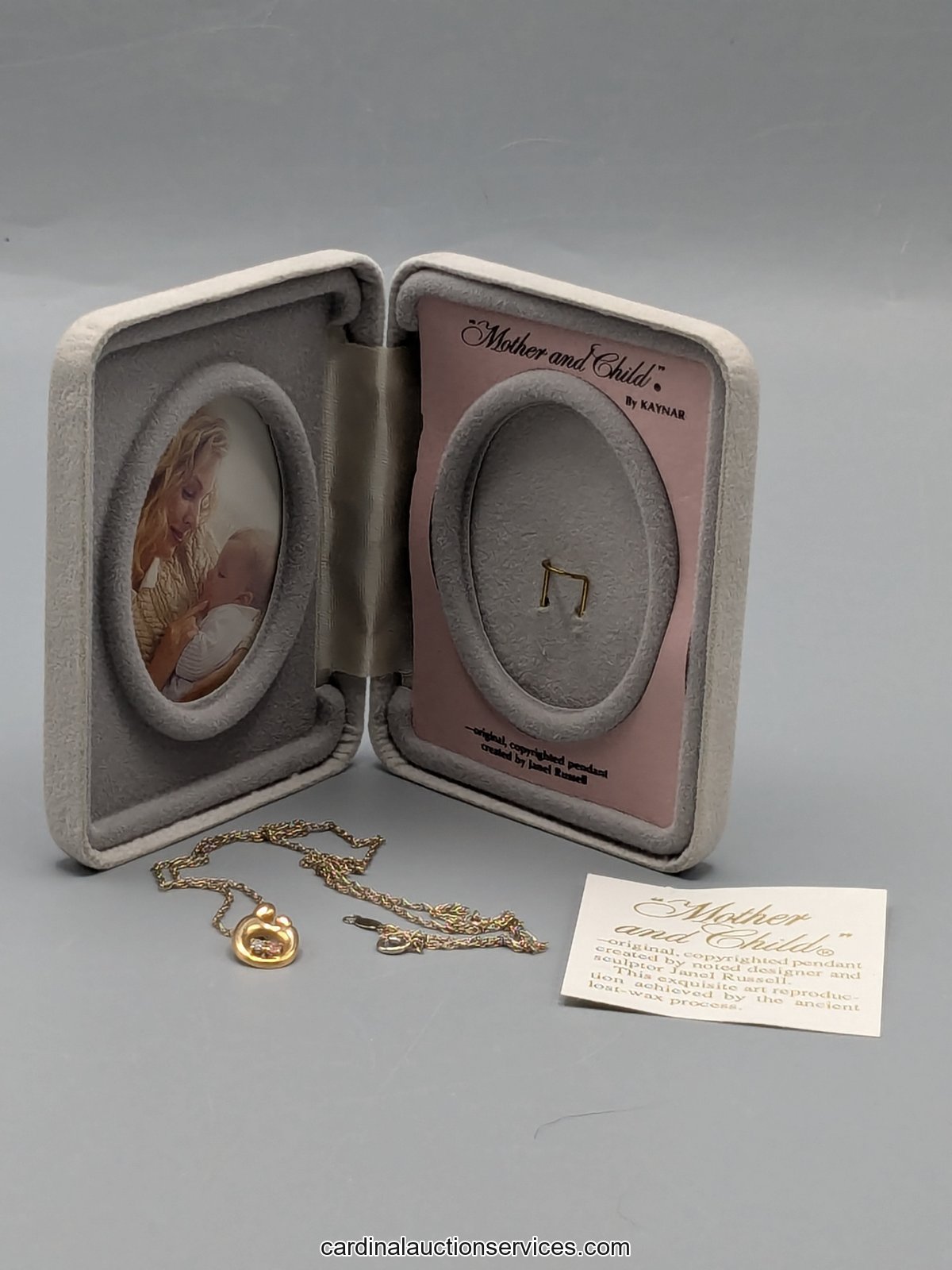 Janel Russell 14k Gold "Mother and Child" Pendant Necklace - Lot 107, gold and sterling auction, Richmond VA