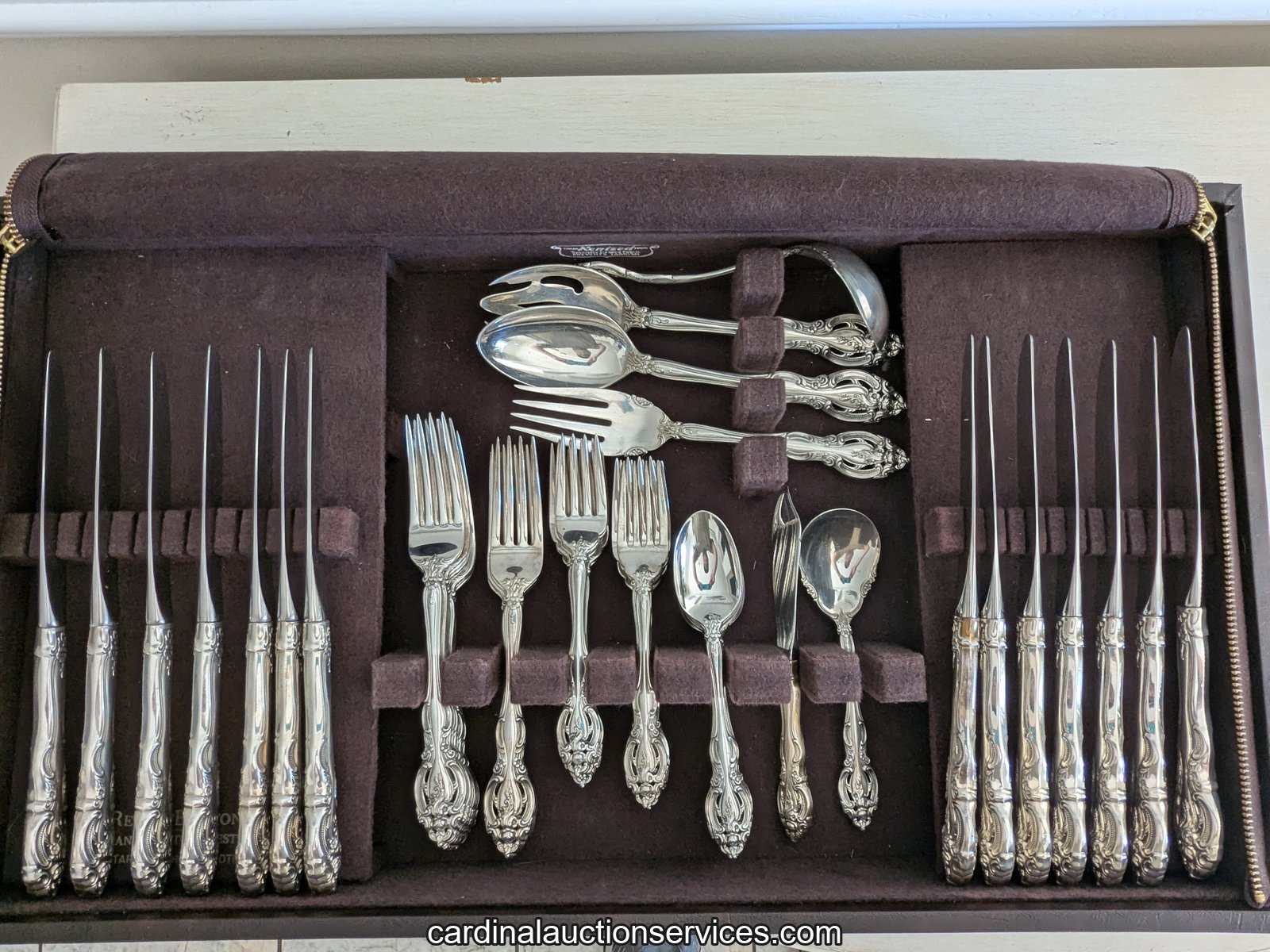 Gorham "La Scala" Sterling Silver Flatware Service for 14 plus 6 Serving Pieces, 2,774 Grams - Lot 117, gold and sterling auction, Richmond VA