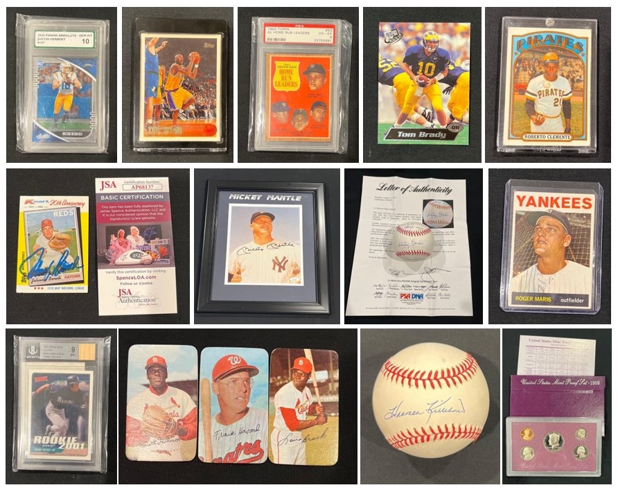 Deck the Halls Sports Card & Memorabilia Auction w/500+ lots of