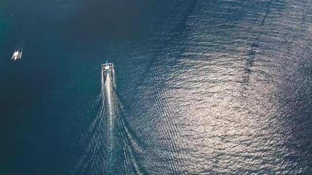 Motorboat on the sea