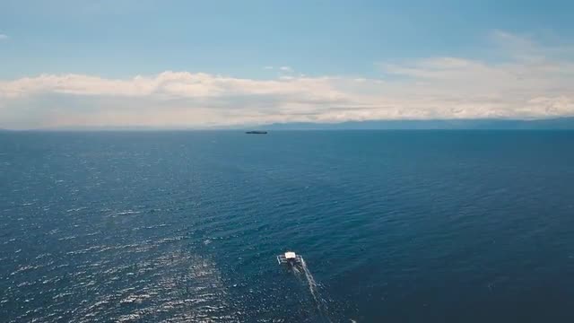 Motorboat on the sea,