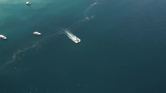 seascape Motorboat on the sea