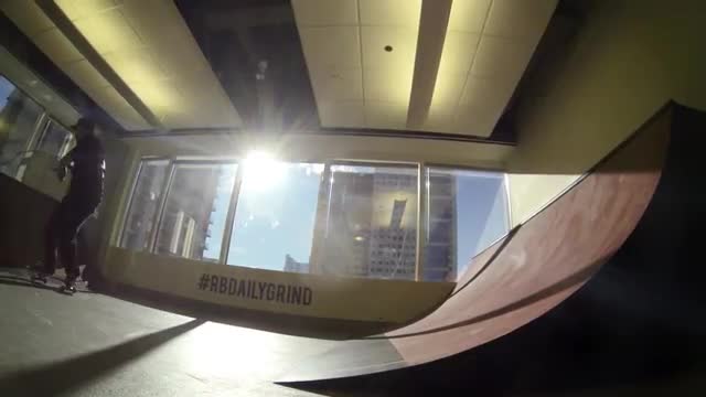 Chicago Highrise Office Skating Kickflip 5-0 Fakie