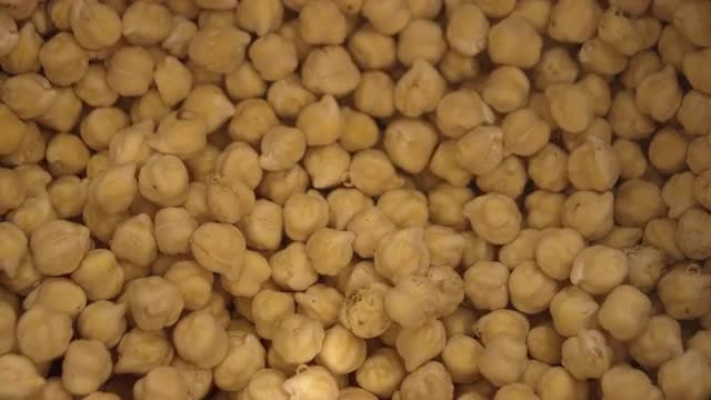 Soaking Chickpeas In Water, Before Cooking,Close Up