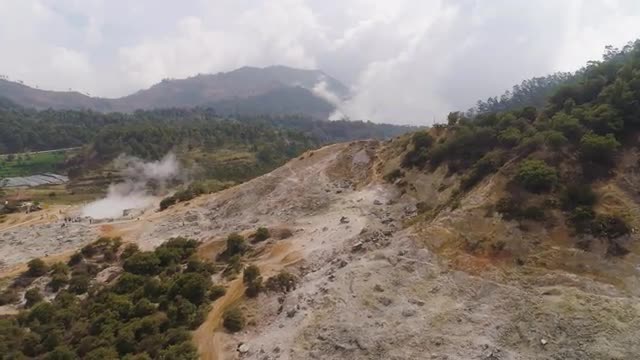 volcanic plateau Indonesia Dieng Plateau