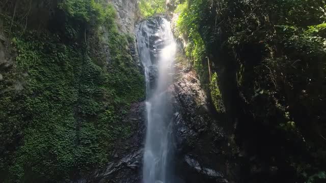 Beautiful tropical waterfall.
