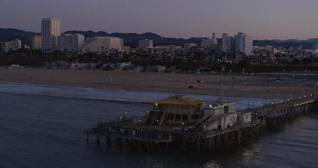 Santa Monica Pier at Dawn Colored