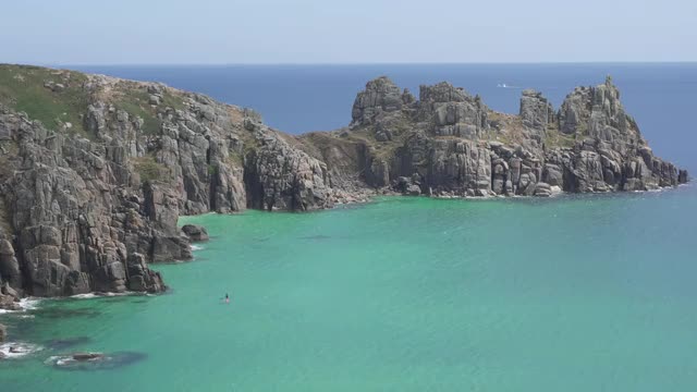 Logan Rock rocky formation Cornwall, England, United Kingdom