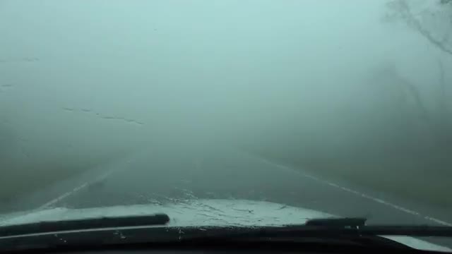 POV Driving in white out conditions in Category Five Hurricane Michael - Part 5