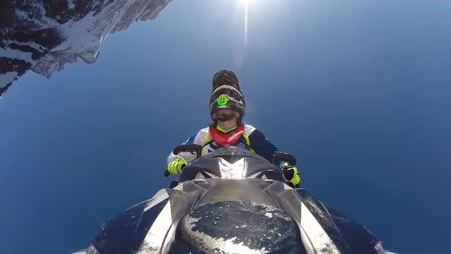 POV Snowmobile Backflip