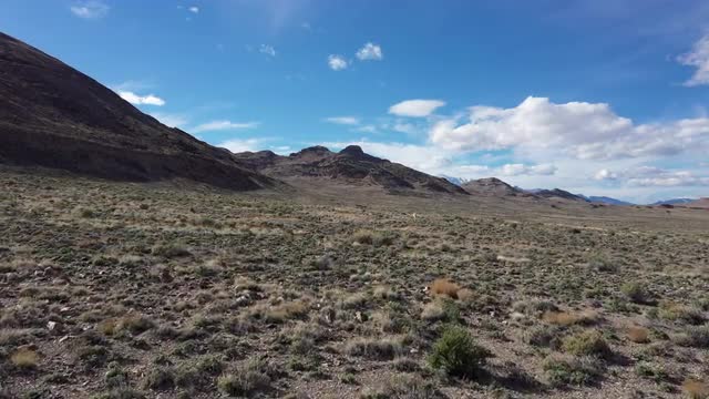 Flying over vast desert landscape in Utah