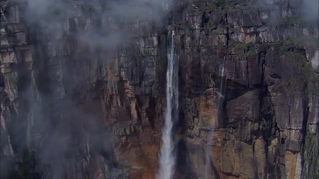 Aerial View of Royal Natal National Park Waterfall - South Africa