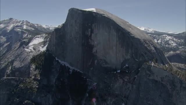 Aerial Shot of The Half Dome in Yosemite