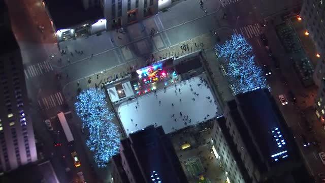 New York City Aerial Skyline - Rockefeller Center