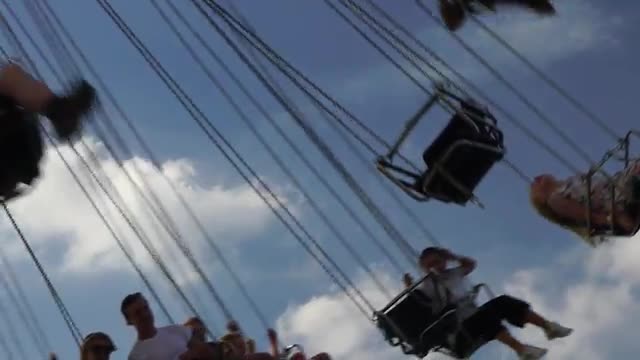 merry-go-round - slow motion shot 