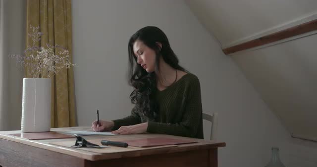  Woman writing