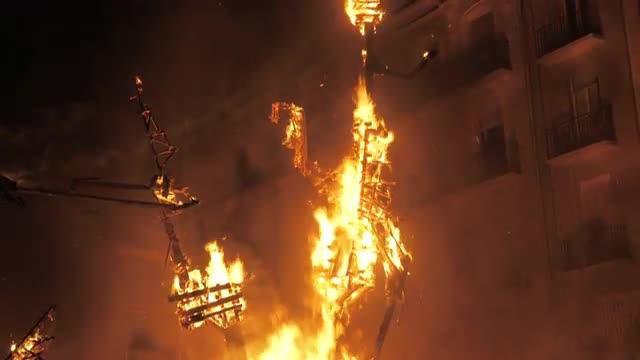La Crema on Fallas celebration in Valencia, Spain