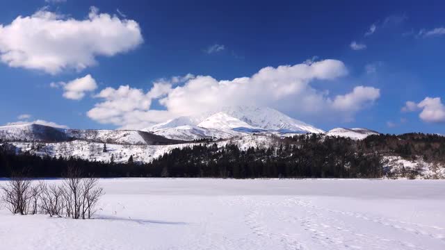 Frozen landscape, Hokkaido, Japan