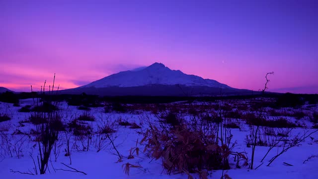 Frozen landscape, Hokkaido, Japan