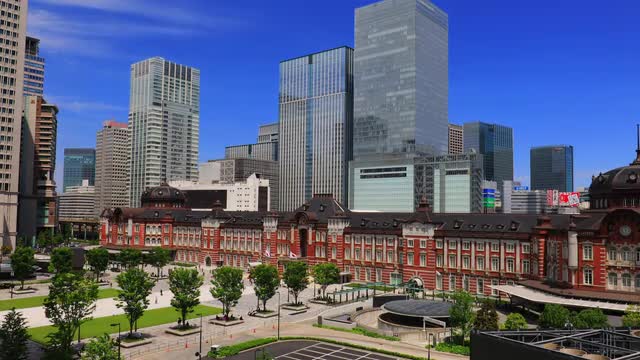 View of Tokyo station, Tokyo, Japan