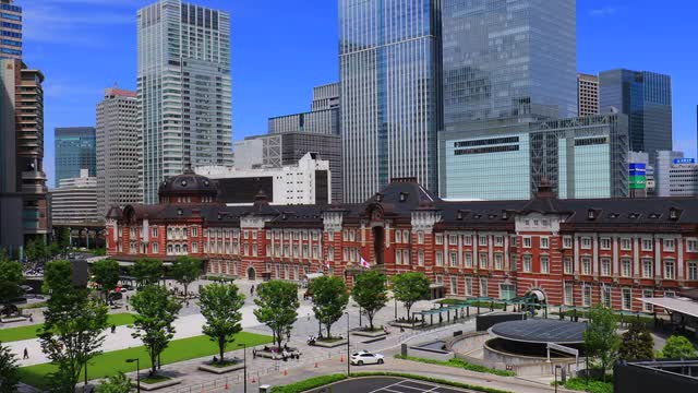 View of Tokyo station, Tokyo, Japan