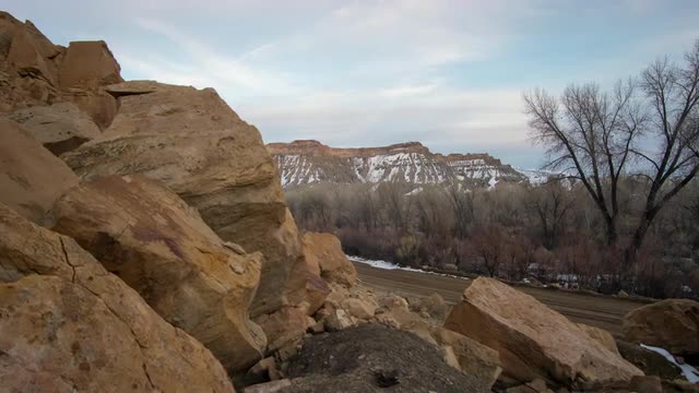 Time lapse of clouds moving through the desert in Utah