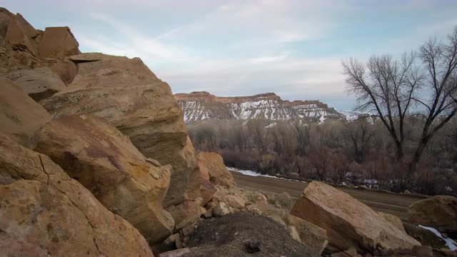 8K Time lapse of clouds moving through the desert in Utah