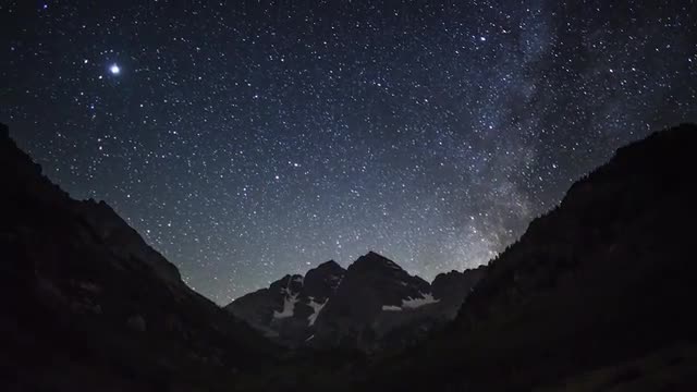 Maroon Bells Wilderness at night