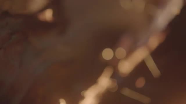 Close Up Burning Wood