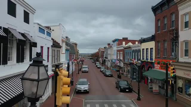 Main Street Annapolis Empty due to COVID-19 Restrictions
