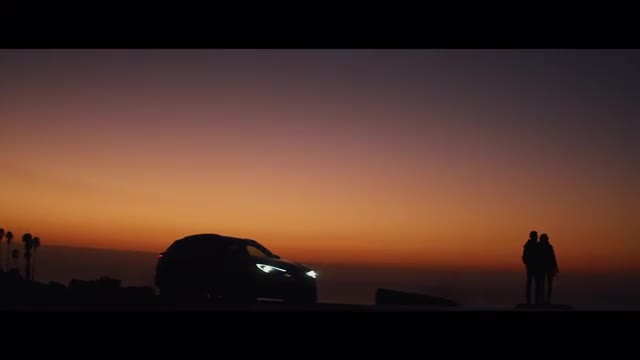 Man and woman at the beach during sunset