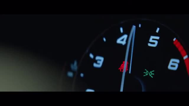 Close up shot of a tachometer