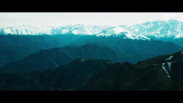 Aerial shot of a Chilean Mountain Range
