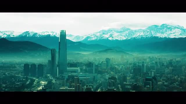 Aerial Shot of Downtown Santiago Chile