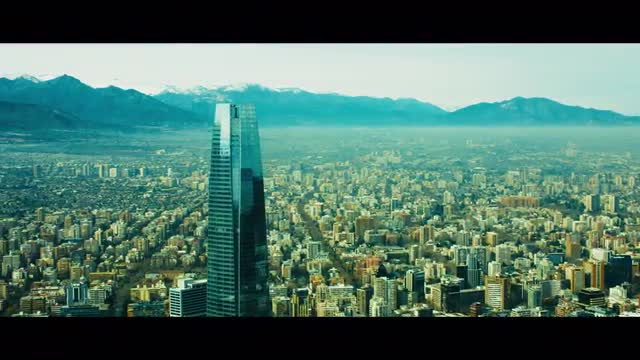 Aerial Shot of Downtown Santiago Chile