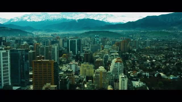 Aerial Push Through Santiago Chile