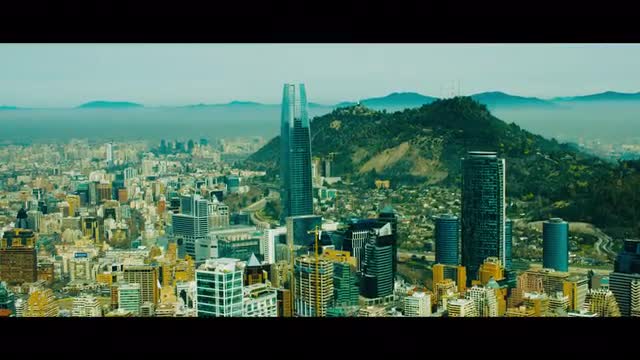 Aerial Shot of Downtown Santiago Chile