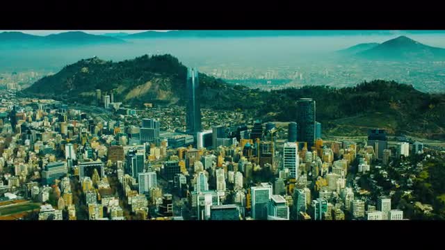 Aerial Shot of Downtown Santiago Chile
