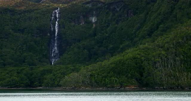 Landscape with waterfall