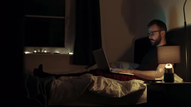 Man using laptop
