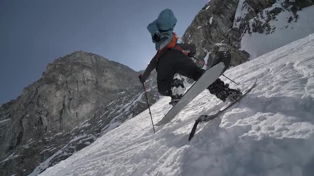 Winter Splitboard Touring Mountain Hike 4k