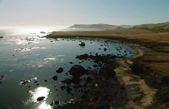 Aerial Shot Along the California Coastline