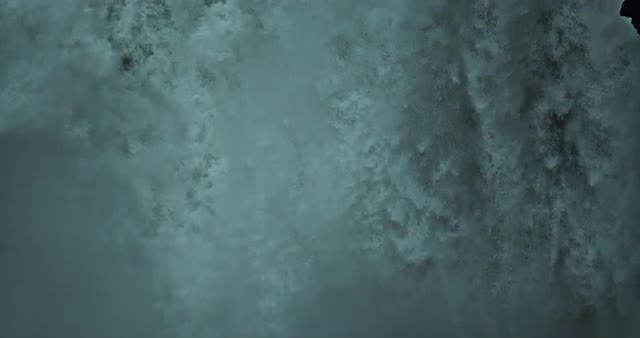 Slow Motion Long Shot Massive Waterfall 1000 FPS 4K