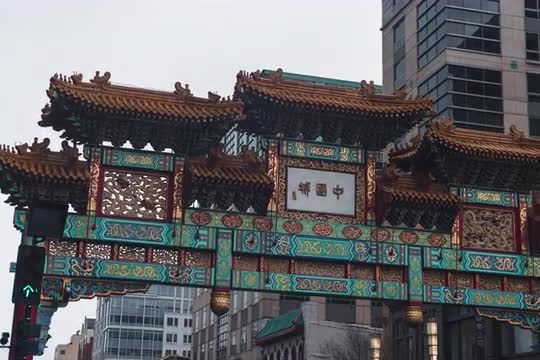 Close Up Timelapse Washington DC Chinatown Arch