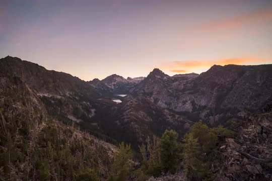 Beautiful Timelapse of Nada Lake at Sunset Recorded from South Wedge Mountain Trail