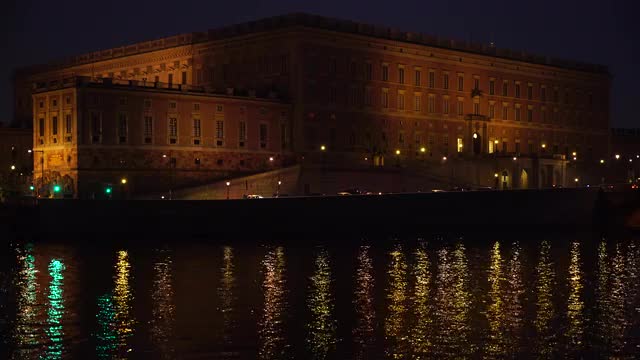 evening shot of Royal Castle in Stockholm