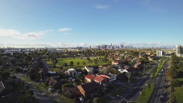 Aerial Melbourne city (CBD) From Port Melbourne, Australia. (1 of 12)