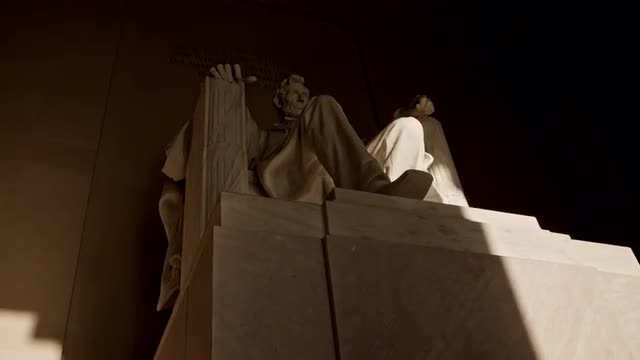 Lincoln Memorial Sunrise Shadows